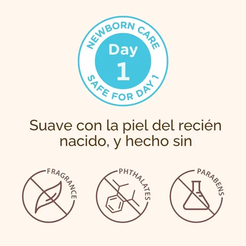 Vista 2 de Paquete de Aveeno Baby Healthy Start baño para recién nacidos, baño hipoalergénico para el cuerpo del bebé con avena prebiótica, sin fragancia, 8 fl