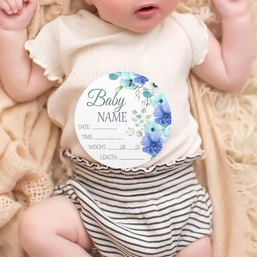 Vista 4 de Letrero de anuncio personalizado para recién nacido, letrero de anuncio de nombre de bebé para hospital, regalos de baby shower, para niñas recién