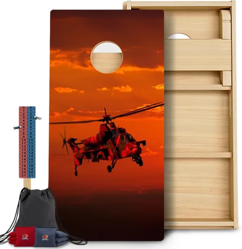 Vista 127 de CornholeGamesUSA Pro - Juego de tablas de Cornhole Fabricado en Estados Unidos Abedul báltico 3/4 Sin rebote Patas triples gruesas Dos 1