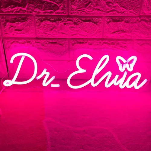 Vista 9 de Letrero de neón personalizado para decoración de pared, luces LED de neón Color personalizable