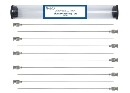 Vista 7 de Rachel's Closeouts 6 paquetes de agujas de calibre 14 de 10 pulgadas de acero inoxidable de punta roma, aguja dispensadora industrial Aguja Luer