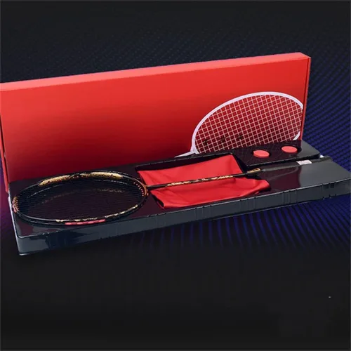 Vista 2 de MBBJM Full Carbon Racket Reinforced Secondary Molding 35 Lb Offensive 4U Badminton Racket Single Shot