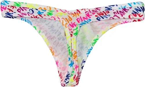Vista 2 de Victoria's Secret Tanga de algodón rosaropa interior multicolor