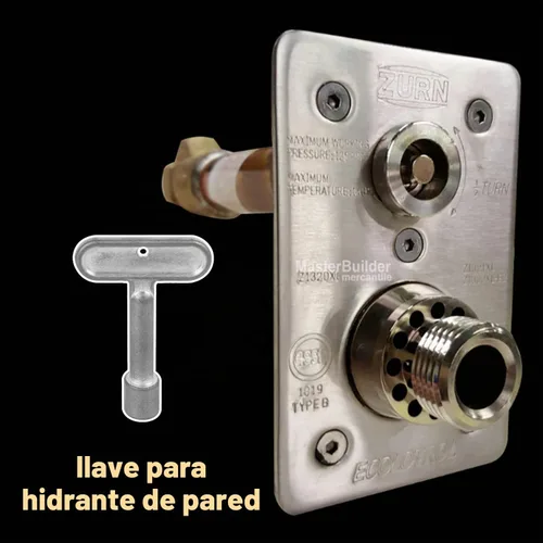 Vista 8 de P1300-PART-13-KEY Llave de boca de actualización para llave de grifo de agua ZURN para válvulas de hidrante y grifos de pared (plata)