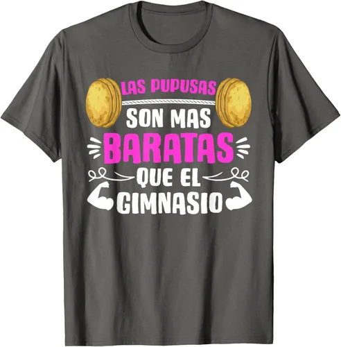 Vista 14 de Las Pupusas Que El Gimnasio - Camiseta salvadoreña salvadoreña, Negro, S
