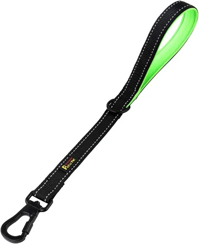 Vista 17 de PLUTUS PET Correa corta para perro, mango acolchado de nailon reflectante, correa de tráfico fuerte con clip de mosquetón, perfecta para perros Beige
