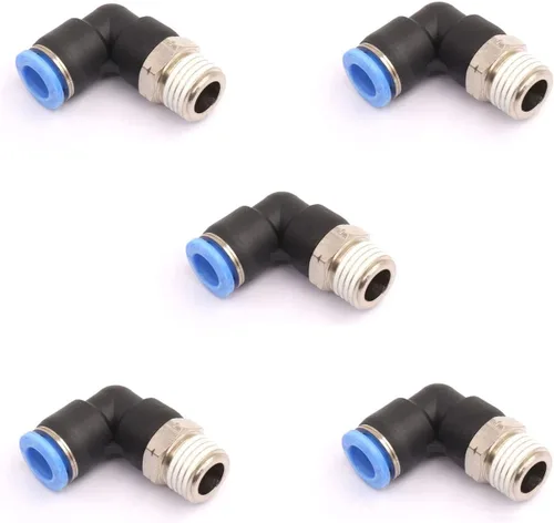 Vista 12 de CEKER 1/2 Codo Macho Conexiones de Líneas Aéreas de Empuje Ajustes de Conexión de Empuje de 90 Grados Ajustes de Aire, PL 1/2 Tubo Od x 1/2" NPT
