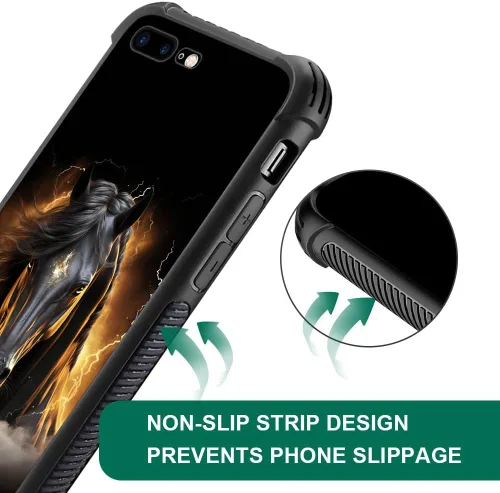 Vista 3 de DAIZAG Funda compatible con iPhone 7/8 Plus, protección completa, a prueba de golpes, antiarañazos, funda de poliuretano termoplástico para hombre