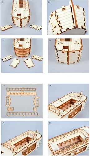 Vista 7 de YOUNGMODELER Kit de modelo de madera de escritorio Arca de Noé