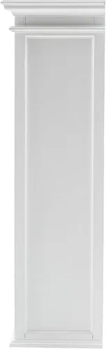 Vista 9 de NovaSolo Halifax - Mueble para buffet de madera maciza de caoba con 8 estantes en color blanco