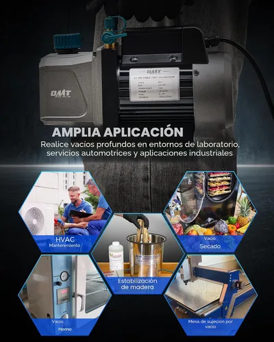 Vista 6 de Orion Motor Tech Bomba de Vacío, 3.5 cfm 1/4 hp Bomba de Vacío HVAC de Una Sola Etapa para R12 R22 R134a R410a R502, Kit de Bomba de Vacío de CA
