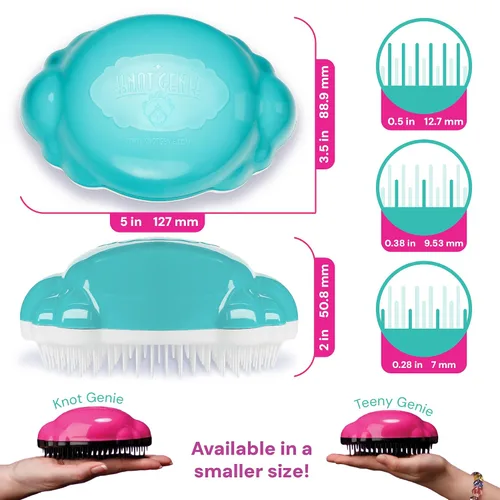 Vista 6 de Knot Genie, Cepillo para desenredar el cabello, Azul