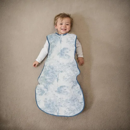 Vista 8 de Saco de dormir para bebé de muselina de algodón ligero para niños pequeños, saco de dormir suave para el verano, 0.5 tog, Blue Woods (0.5-0.7 Tog)