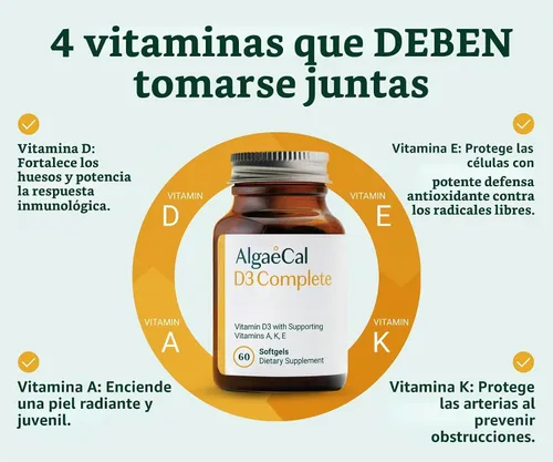 Vista 7 de ALGAECAL Plus Bundle - Vitamina D3 completa 4 en 1 y calcio de algas rojas con 16 nutrientes que apoyan los huesos, clínicamente apoyado