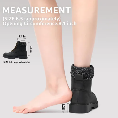 Vista 6 de Bacia Botas de combate para mujer, antideslizantes, botas de senderismo con suela de lengüeta y cremallera