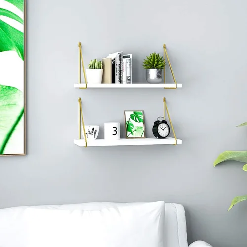 Vista 4 de Soporte para estante de pared de hierro forjado para decoración del hogar, dormitorio, sala de estar, soporte de estante flotante, con accesorios, 2