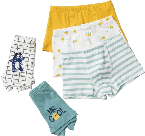 Vista 8 de Core Pretty Toddler Boxer Briefs Cotton Boys Underwear Kids Underpants Size 3-12Years (Pack of 5)
