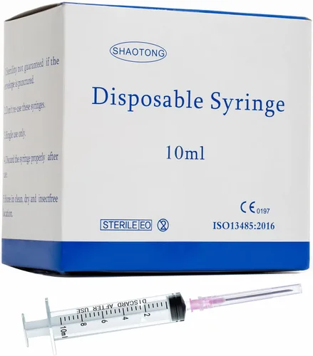Vista 8 de Jeringa de 0.1 fl oz con aguja de 23G 1 pulgada, embalaje individual desechable (2 ML-23G-20PACK)
