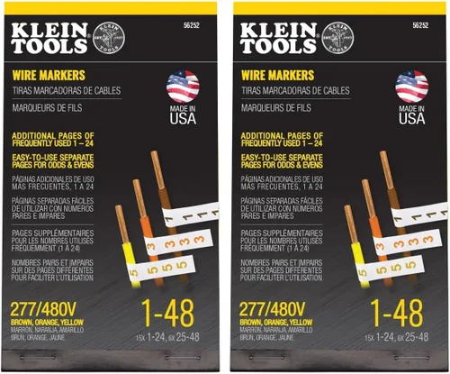Vista 7 de Marcadores Klein Tools 56250, números del 1 al 48