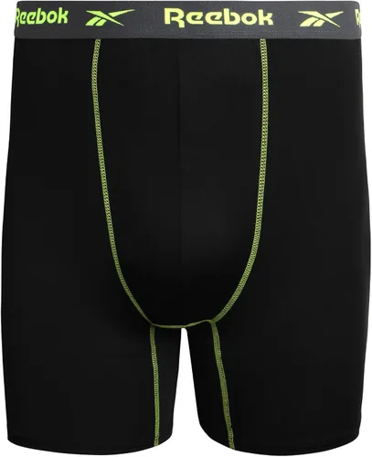 Vista 5 de Reebok Calzoncillos tipo bóxer para hombre Paquete de 3 bóxers de pierna larga para hombres Paquete de ropa interior para hombres grandes y altos