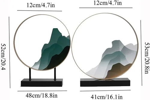 Vista 2 de chinese feng shui statue sculpture New Chinese Creative Iron Art Acrylic Decoration Model Room Hotel Club House Villa Living Room Desktop Art