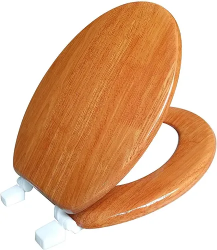 Vista 11 de J&V Textiles Asiento de inodoro redondo con bisagra fácil de limpiar y cambiar (beige)*