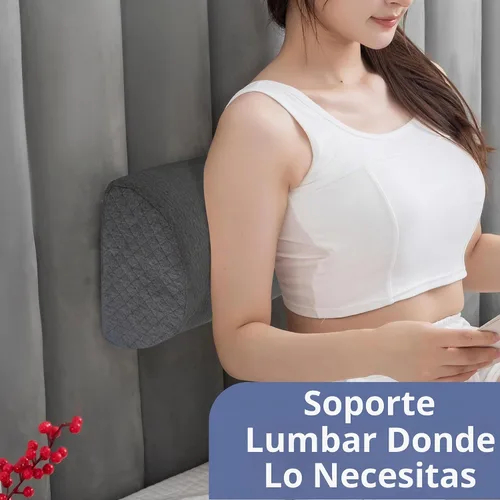 Vista 6 de Almohada de rodilla Half Moon Bolster, almohada de espuma viscoelástica para aliviar el dolor de espalda, cuña lumbar redonda para piernas que