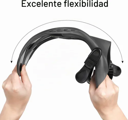 Vista 6 de Oumers Aletas de Esnórquel, Tamaño de Viaje, Correa Ajustable, Aletas de Buceo con Bolsa de Malla y Conector de Hebilla Adicional para Hombres