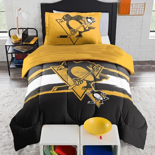 Vista 16 de NORTHWEST, juego de edredón con licencia oficial del equipo Boston Bruins de la NHL – Juego de edredón y funda de almohada de microfibra
