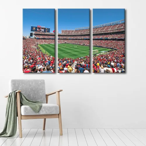 Vista 60 de Lincoln - Lienzo decorativo para pared, diseño de campo financiero de Filadelfia, paisaje de estadio de fútbol de Filadelfia, decoración de pared