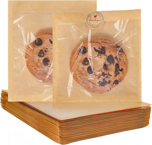 Vista 9 de SUREHOME Bolsas para barra de pretzel, 100 bolsas de pretzels de 2 x 8 pulgadas, bolsas individuales transparentes resellables y autosellables