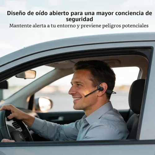 Vista 6 de CXK Auriculares de oreja abierta con micrófono, Bluetooth 5.4 micrófono de cancelación de ruido dual para llamadas claras, auriculares ligeros