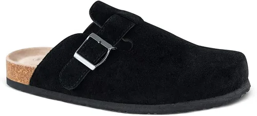 Vista 7 de Boston - Zuecos unisex de gamusa para, zapatos de tacón suave, zapatos de corcho para mujeres y hombres, suela antideslizante
