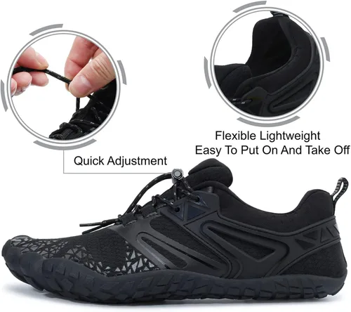 Vista 4 de JIASUQI Sandalias deportivas de secado rápido para playa piscina para caminar natación zapatos de agua para mujeres y hombres color negro 65