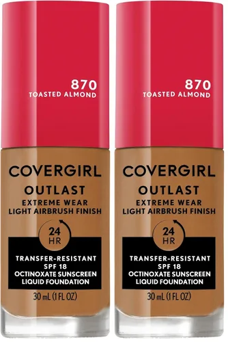 Vista 28 de Covergirl Outlast Extreme Wear Base líquida 3 en 1 de cobertura completa, protector solar SPF 18, beige pulido, 1 onza líquida
