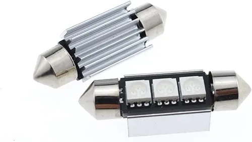 Vista 4 de Bombillas LED Festoon 6411 6418 C5W de 9 a 30 V extremadamente brillantes, sin errores, 1.5 pulgadas, 1.417 in para luces de cúpula de mapa