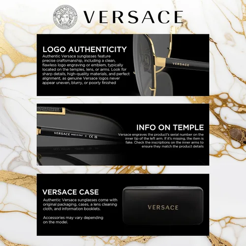 Vista 6 de Versace VE2252 MEDUSA PILOT Shape Gafas de sol con eSHADES Paquete de gafas de lujo