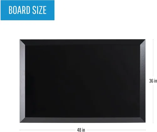 Vista 2 de MasterVision Kamashi Pizarra magnética de borrado en húmedo fácil de limpiar con kit de montaje para decoración de pared del hogar, 36 x 48