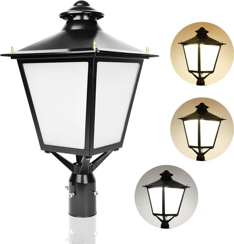 Vista 10 de Luz LED de poste superior con fotocélula del atardecer al amanecer, 20W/30W/40W/60W vatiaje seleccionable, 3000K/4000K/5000K CCT sintonizable, luces