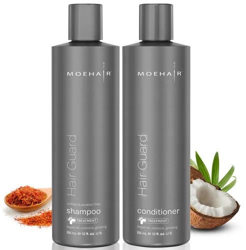 Vista 8 de MOEHAIR Champú Hair Guard Estimula los folículos pilosos Champú engrosador y voluminizador del cabello Infundido con aceite de argán, ginseng