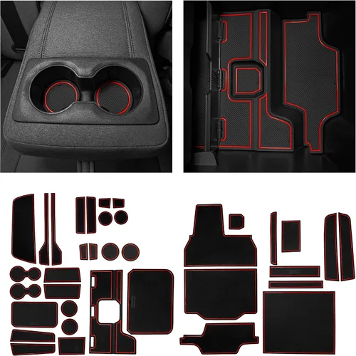 Vista 8 de CupHolderHero compatible con accesorios clásicos RAM 1500 2013-2024 – Insertos de portavasos interiores personalizados premium antideslizantes