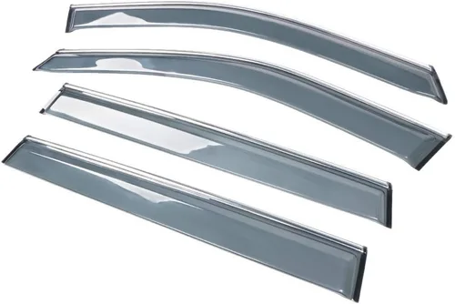 Vista 10 de IKON MOTORSPORTS, Visera adhesiva para ventana compatible con Toyota RAV4 2019-2025, humo oscuro acrílico, 4 unidades, protección contra la lluvia