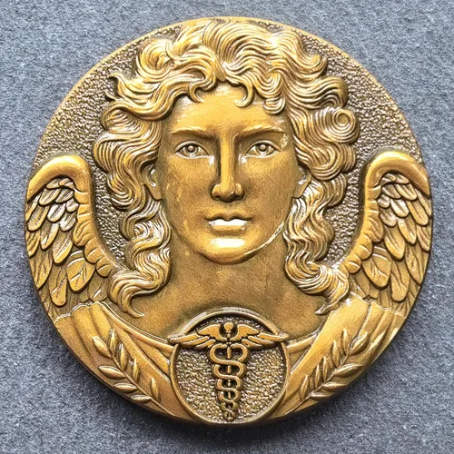 Vista 5 de Moneda curativa Arcángel Rafael, medallón espiritual de 1.57 pulgadas con oración curativa, símbolo de luz divina, regalo motivacional