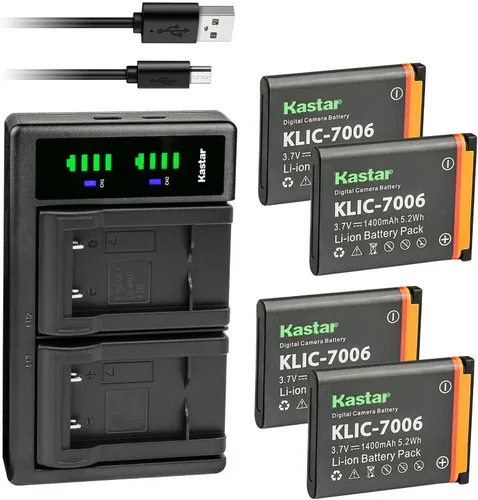 Vista 7 de Kastar KLIC-7006 LTD2 - Cargador de batería USB compatible con Kodak Easyshare M532, Easyshare M550, Easyshare M552, Easyshare M575, Easyshare M577