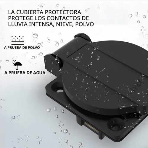 Vista 6 de STARELO 5 receptáculos de toma de corriente de 15 amperios NEMA 5-15R con cubierta, 125 voltios, 2 polos, 3 cables, resistente a la intemperie, al