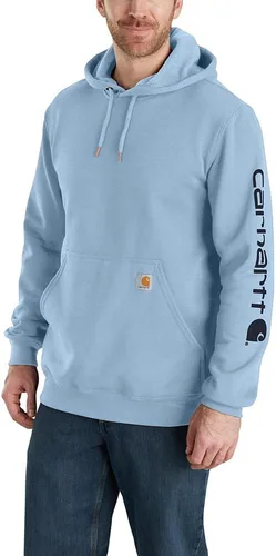Vista 66 de Carhartt Sudadera de ajuste holgado para hombre con logotipo en la manga, de peso medio, gráfica, liquidación Terreno ámbar
