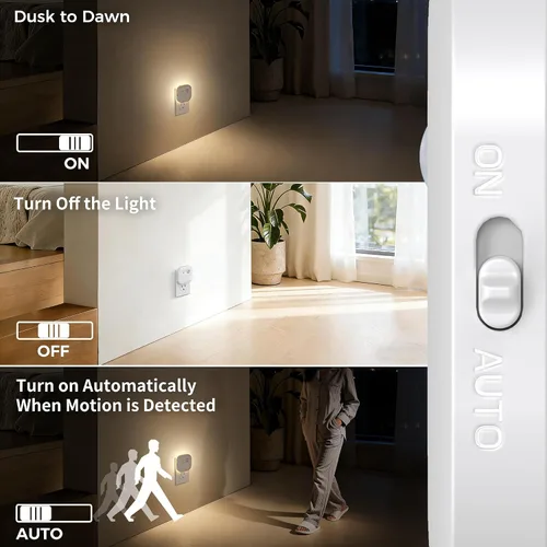 Vista 3 de DORESshop Luz nocturna con sensor de movimiento, luces nocturnas Sensor de movimiento 3CCT