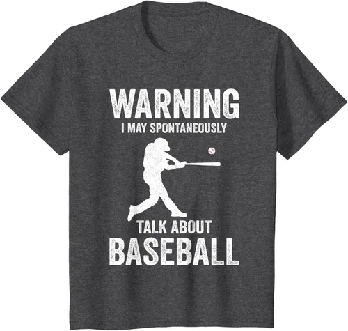 Vista 21 de Warning I May Talk About Baseball Player - Camiseta divertida de béisbol