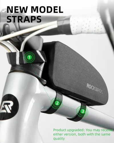 Vista 2 de ROCKBROS - Bolsa de tubo superior para bicicleta, 100% impermeable, bolsa para marco frontal de bicicleta, bolsa de accesorios de bicicleta para MTB