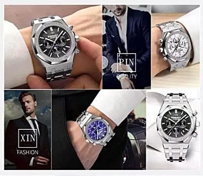 Vista 4 de TIME WARRIOR Binkada - Reloj automático 2021, relojes automáticos para hombres, regalos de cumpleaños para él, papá, marido, novio, reloj